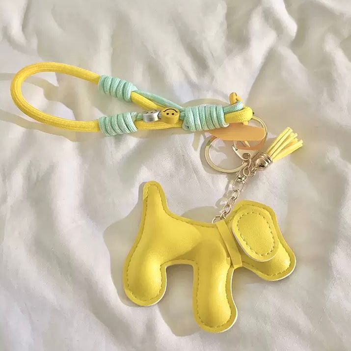 Correa/Adaptador para Celular Perro Amarillo