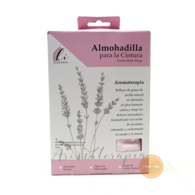 Almohadilla Para La Cintura con de Granos de Arcilla Natural Rosa