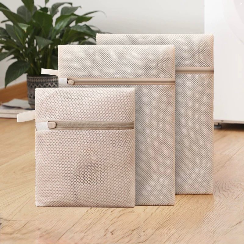 Pack de Bolsas de Lavarropas con Cierre Protectora Beige - 3 tamaños