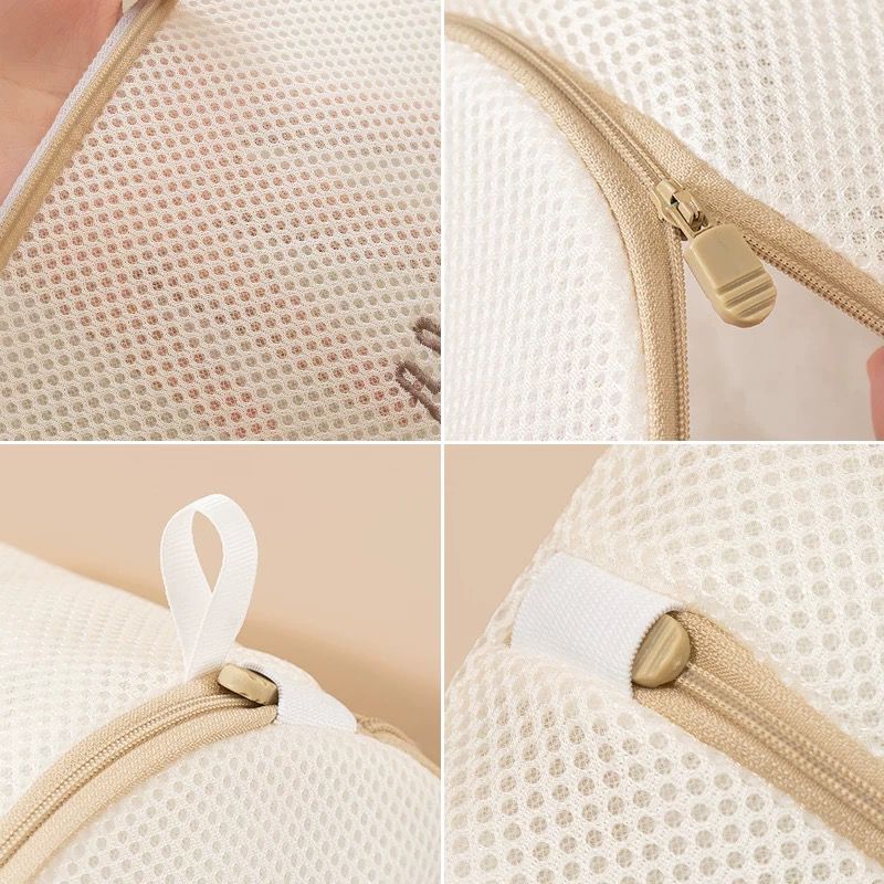 Bolsa de Lavarropas para Corpiños con Cierre Protectora - Beige 18*19cm