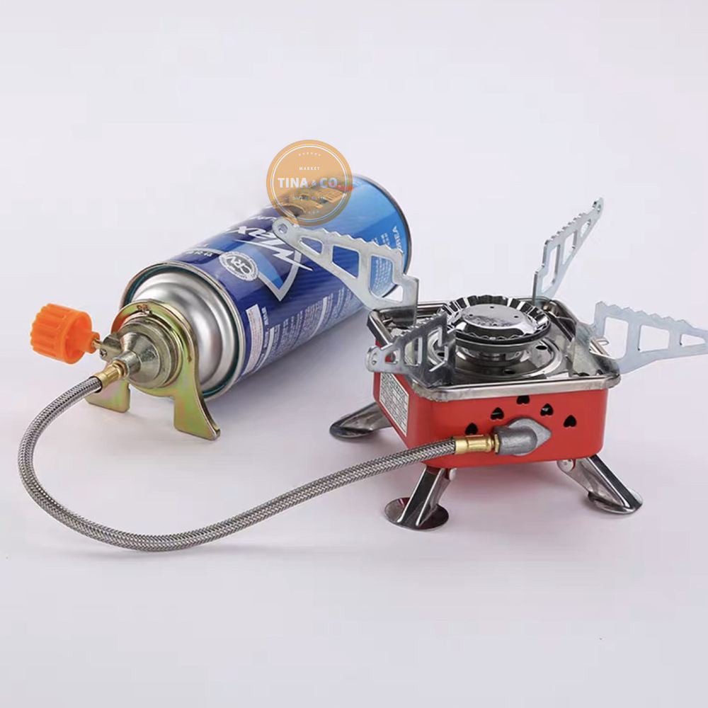 Mini Estufa Cuadrada Plegable para Camping 