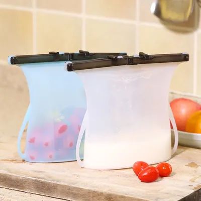 Bolsa De Almacenaje De Silicona Celeste