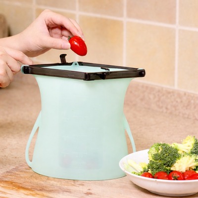 Bolsa De Almacenaje De Silicona Verde