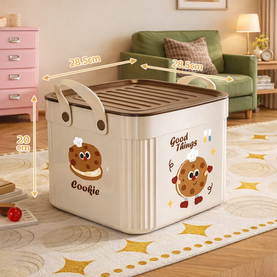 Organizador Cuadrada con Tapa Good Taings Beige