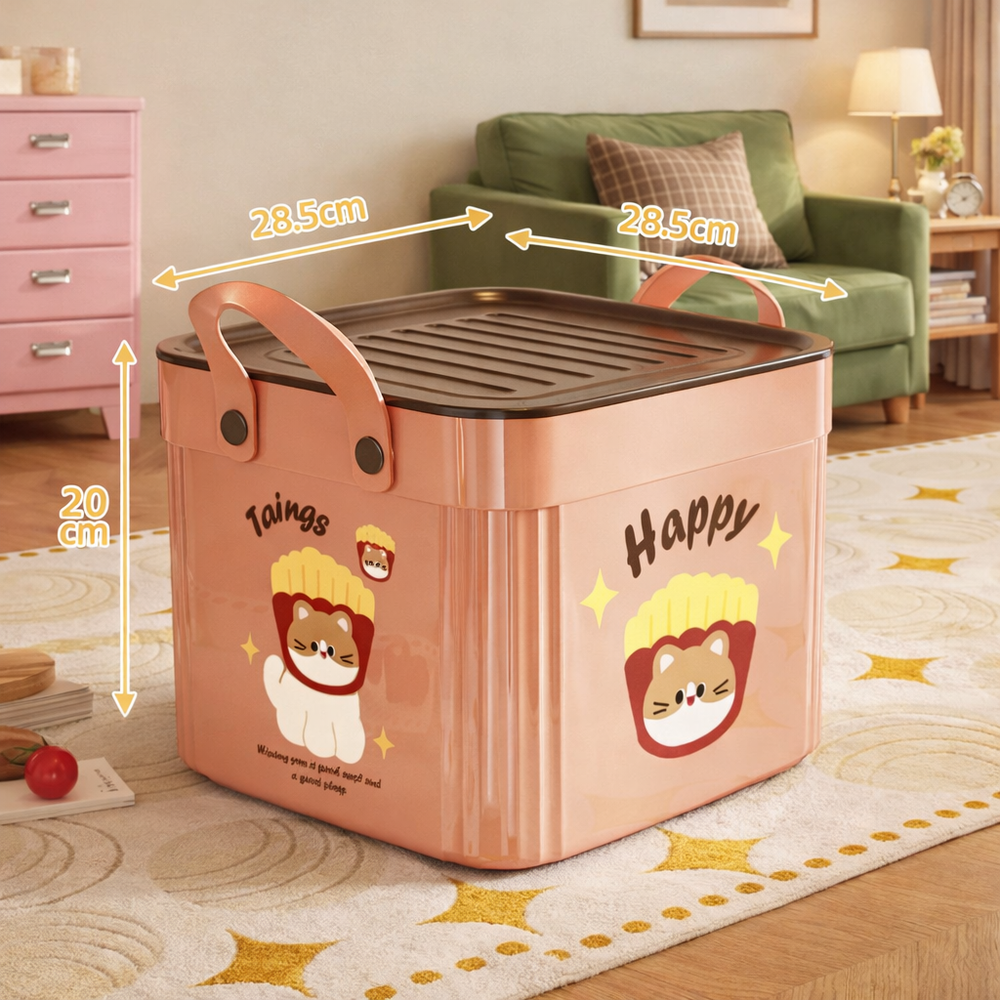 Organizador Cuadrada con Tapa Good Taings Rosa