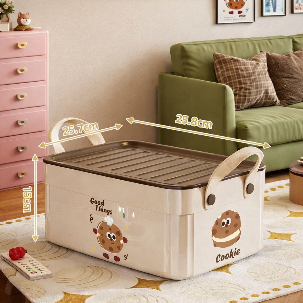 Organizador Rectangular con Tapa Good Taings Beige