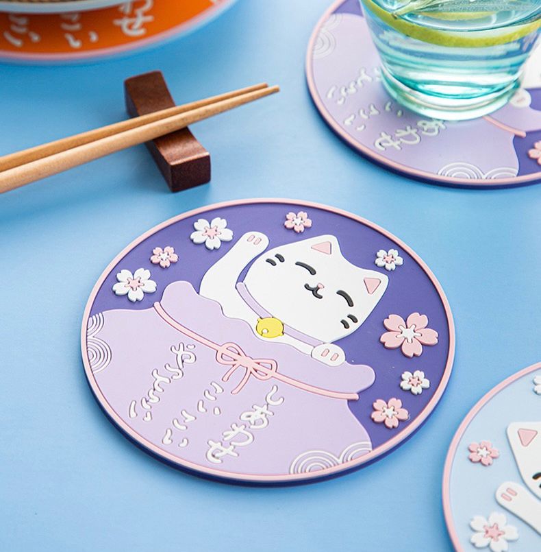 Almohadilla Posa Pava de Silicona Maneki Neko 16 cm - 1 pza