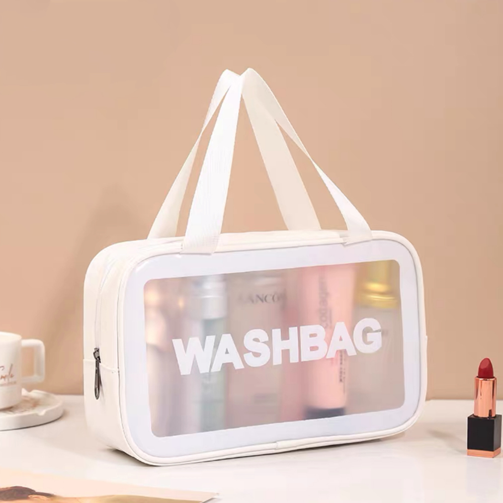 Washbag Porta Cosméticos Mediano Blanco