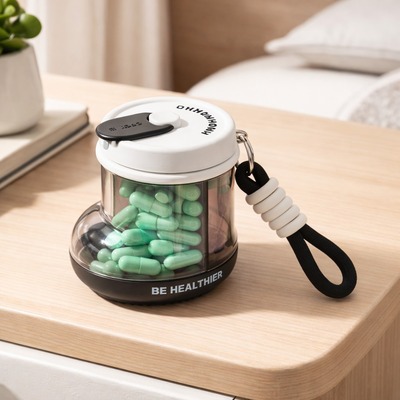 Pastillero con 4 Divisiones Bota Blanco