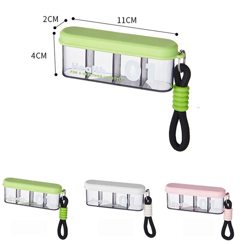 Pastillero con 4 Divisiones Verde