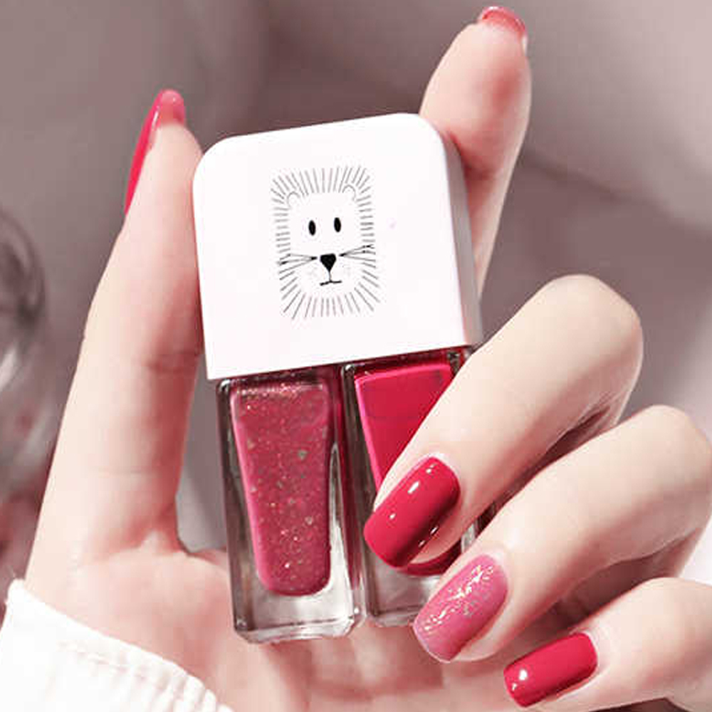 Set de Esmaltes Bordo y Uva con Purpurina - 2U