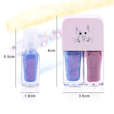 Set de Esmaltes Lila y Rosa con Purpurina - 2u