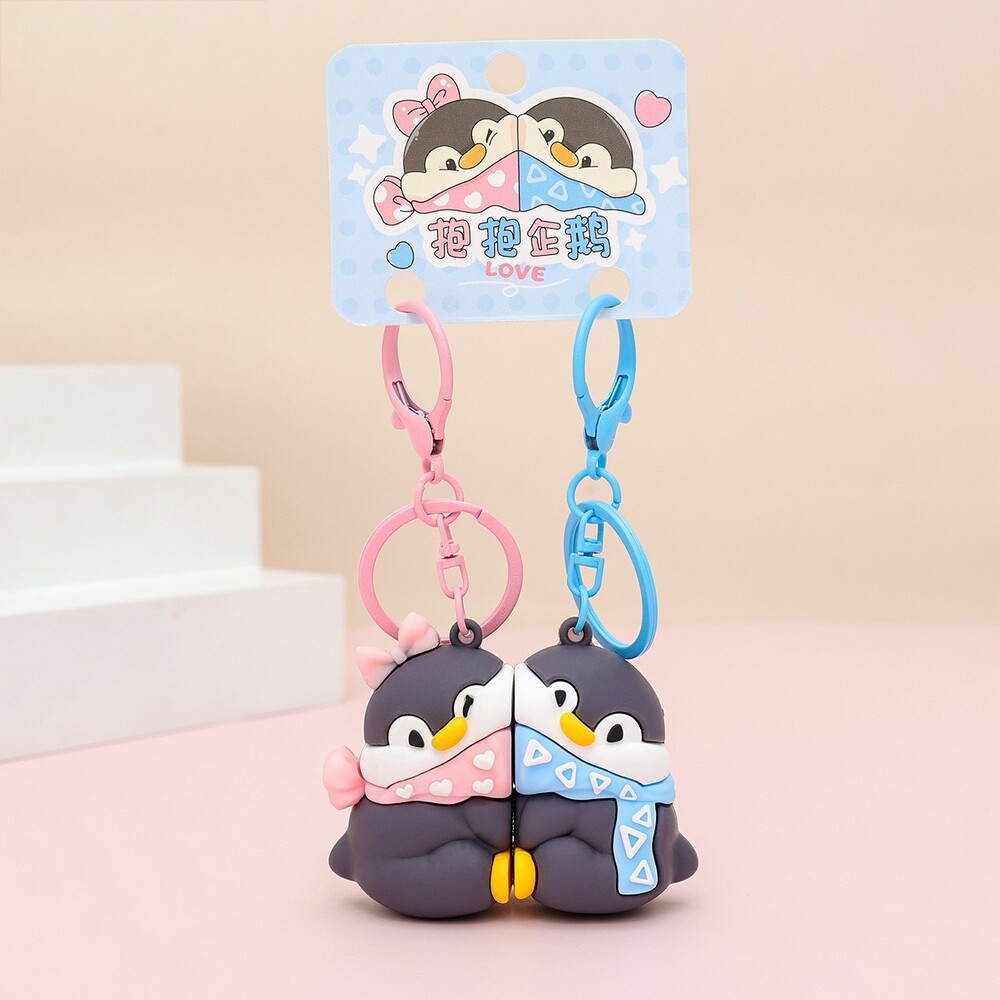 Llavero Parejas Imán Cute Pingüino