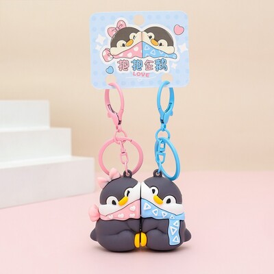 Llavero Parejas Imán Cute Pingüino