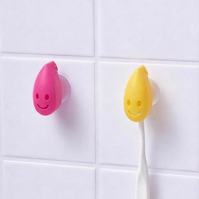 Soporte de Cepillo Dental Rosa Y Amarillo x2