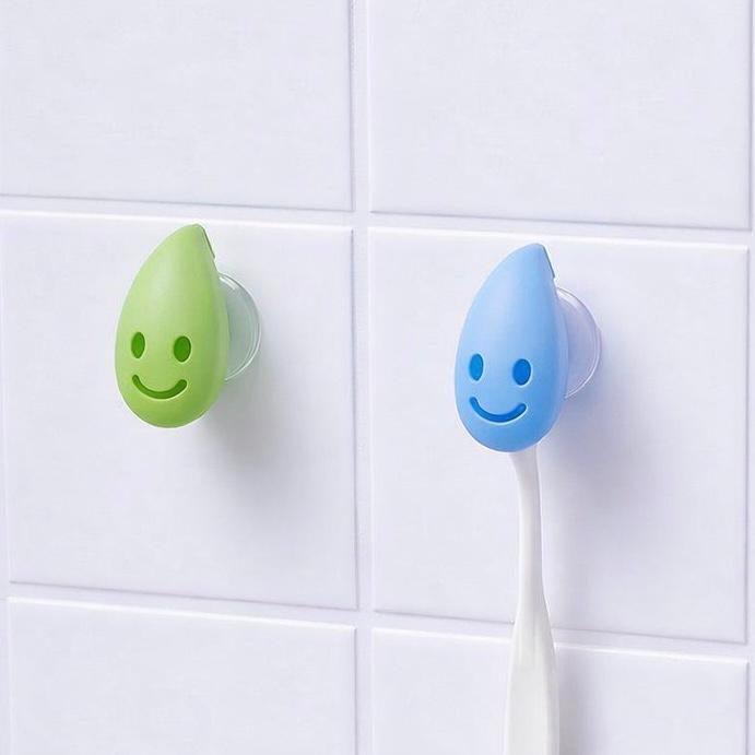 Soporte de Cepillo Dental Celeste Y Verde x2