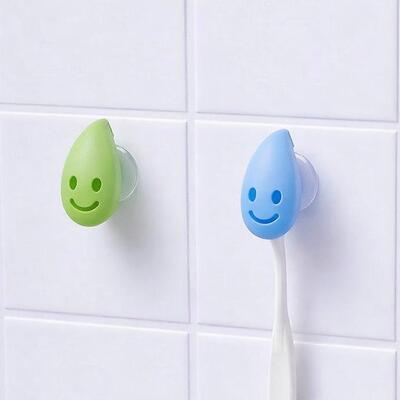 Soporte de Cepillo Dental Celeste Y Verde x2