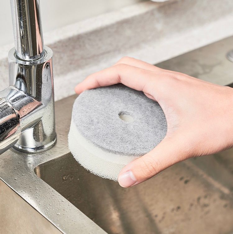 Esponja de Limpieza con Soporte de Succión Gris