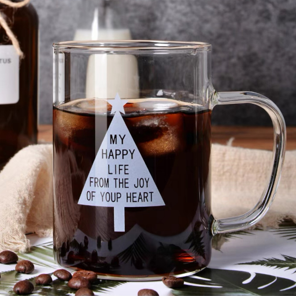 Taza de Vidrio Árbol de Navidad 