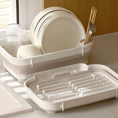 Secaplatos Plegable Con Dreanje Para Agua