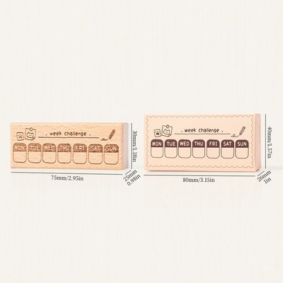 Sello Planificador Semanal Week Challenge - 7.5*3*2.5 cm