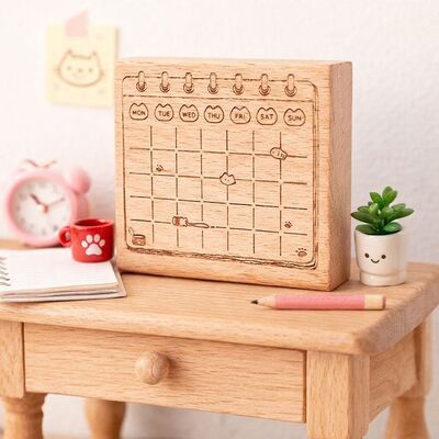 Sello Planificador Mensual - 6.5*6*2.5 cm