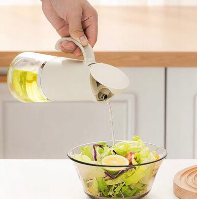 Jarra Dispenser Para Aceite Blanco