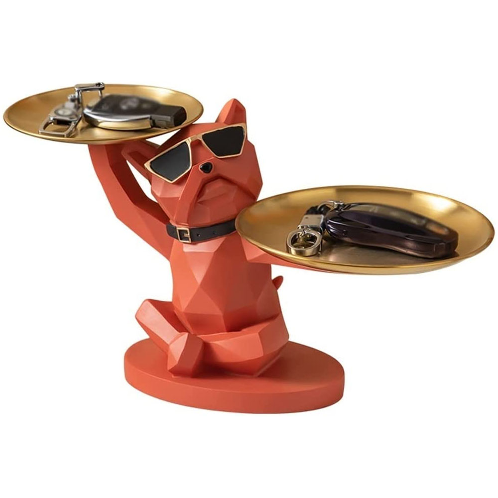 Mr. Dog Serious Red Decorativo Doble Bandeja