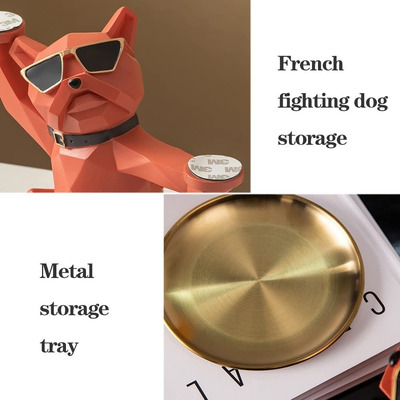 Mr. Dog Serious Red Decorativo Doble Bandeja