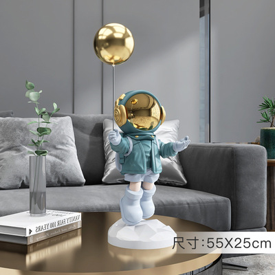 Mr. Astronauta Space Tour Gold Blue Decorativo