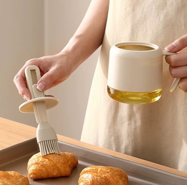 Frasco Aceitero con Pincel de Silicona