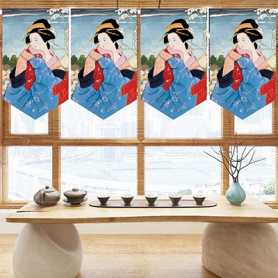 Banderin de Lona Estilo Oriental Geisha 1 unid