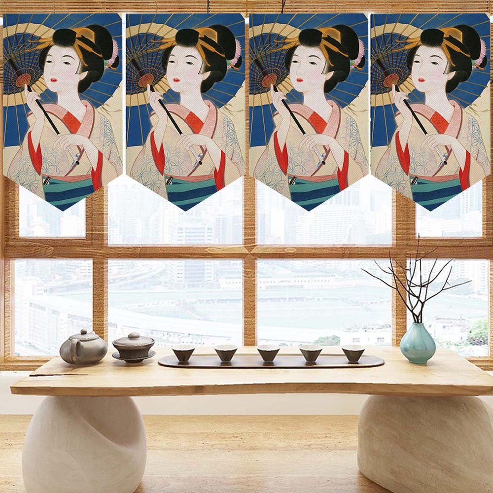 Banderin de Lona Estilo Oriental Geisha 1 unid