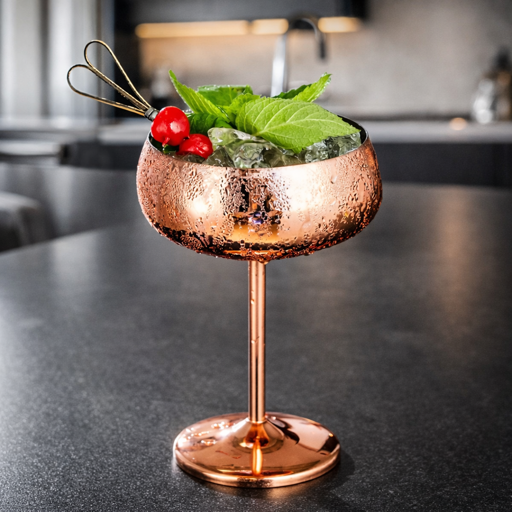 Copa de Cóctel de Acero Inoxidable 304SUS Rose Gold 