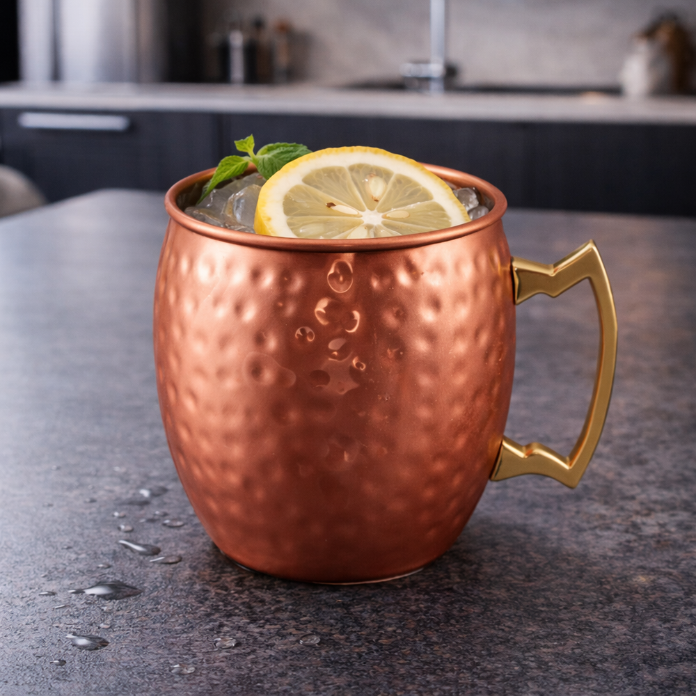 Taza de Acero Inoxidable 304SUS Moscow Mule Rose Gold 