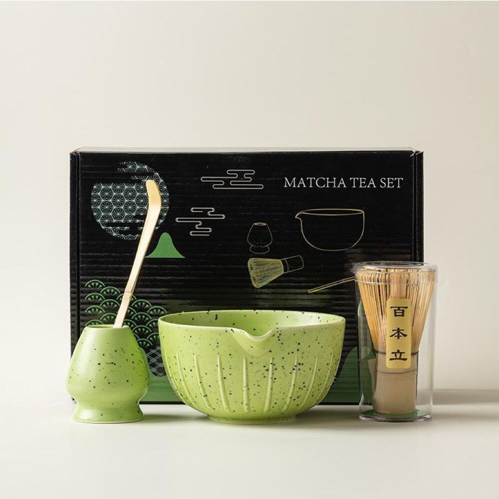Set x 4 piezas de Té Matcha con Chawan Verde