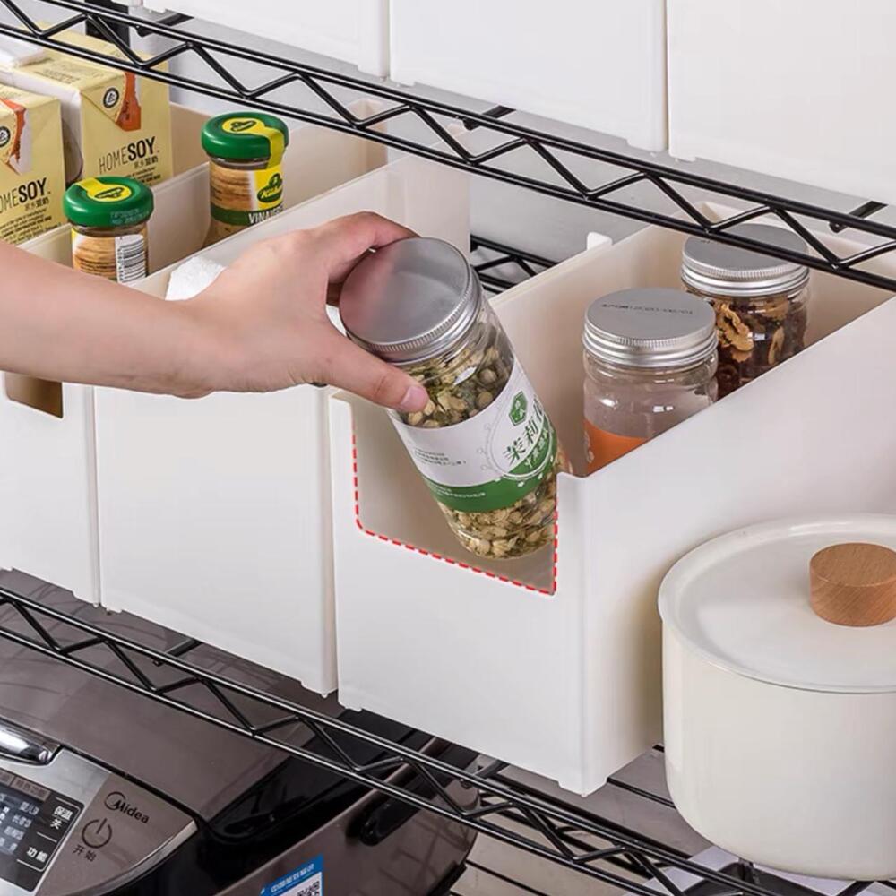 Canasto Organizador Blanco Apilable 