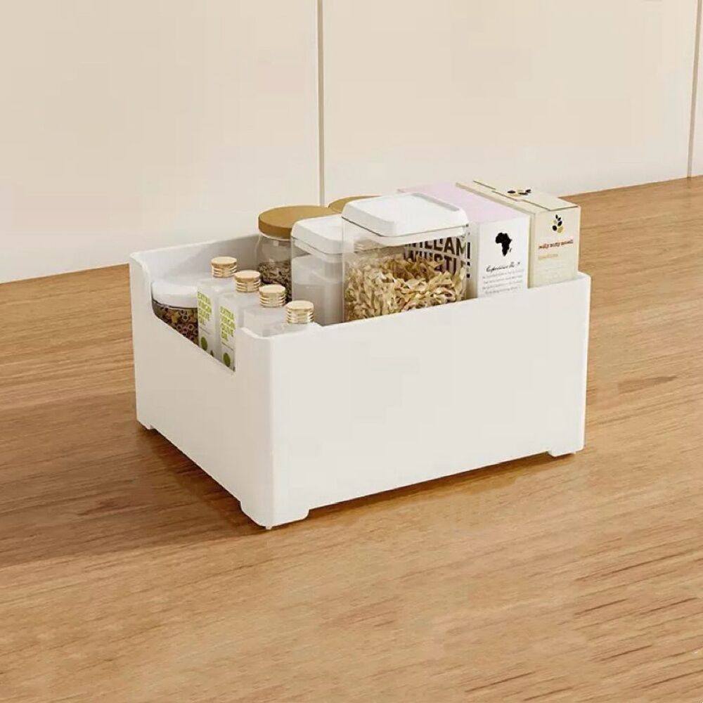 Canasto Organizador Blanco Apilable