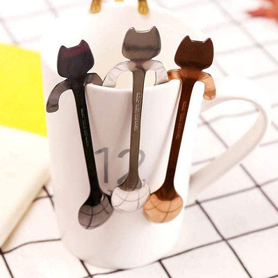 Cucharitas Negras de Gato Corto x6unidades