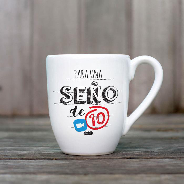 Taza de Cerámica Blanca-Para una Seño