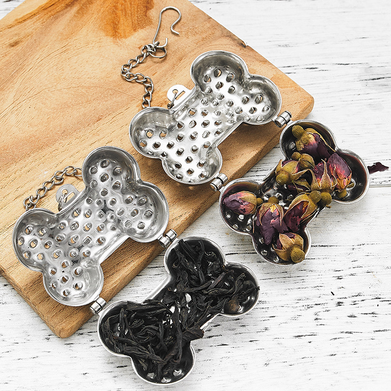 Infusor de Acero Inoxidable Diseño Huesito - Plateado