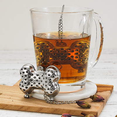 Infusor de Acero Inoxidable Diseño Huesito - Plateado