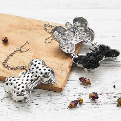 Infusor de Acero Inoxidable Diseño Huesito - Plateado