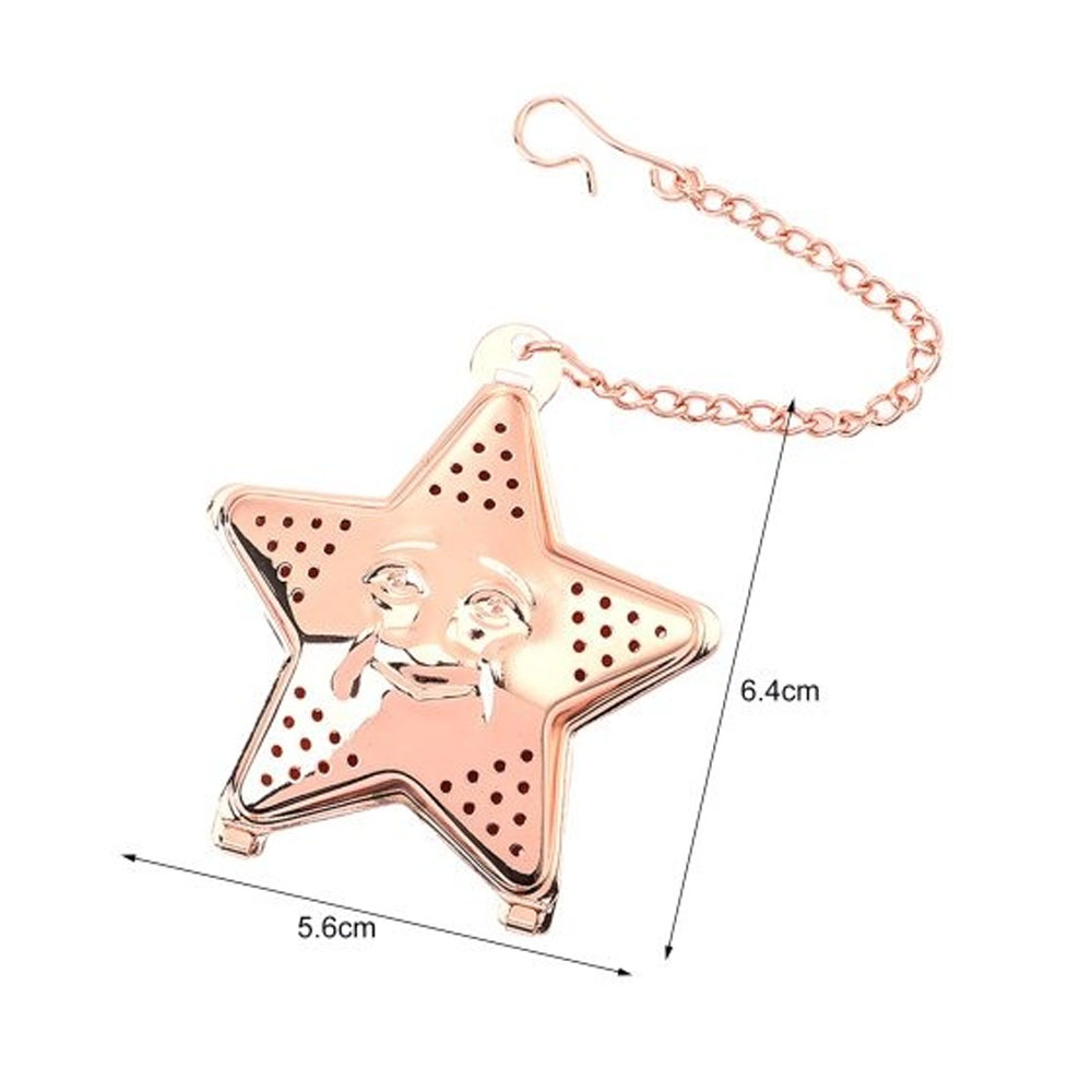 Infusor Acero Inoxidable Diseño Estrella - Rosa Gold