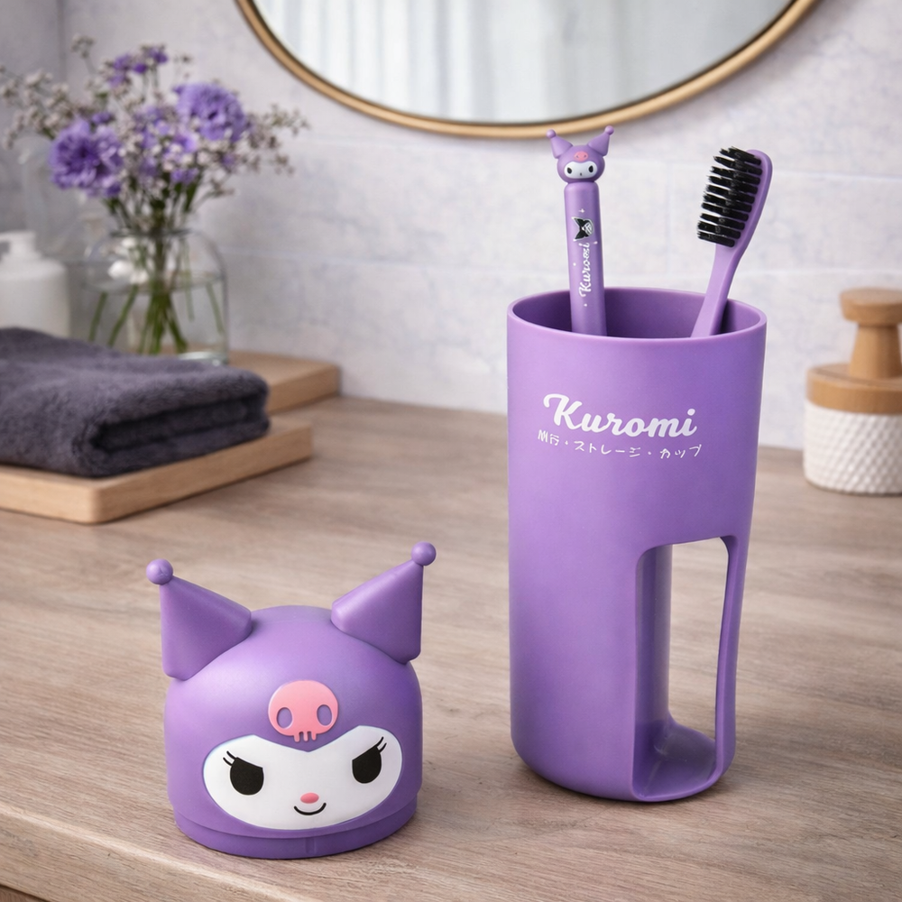 Portacepillos + 2 Cepillos de Dientes Kuromi