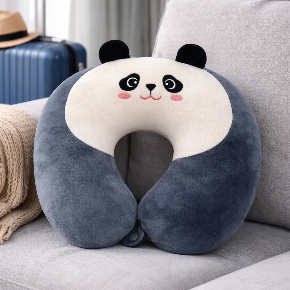Almohada de Viaje Panda Gris