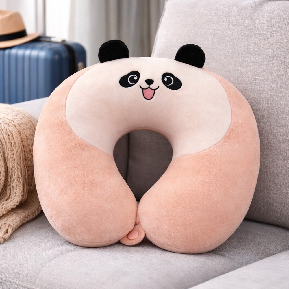 Almohada de Viaje Panda Rosa
