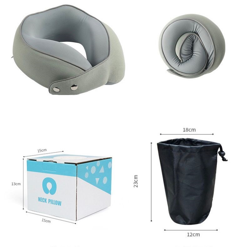 Almohada de Viaje c/Antifaz & Tapones Para los Oídos + Bolsa de Almacenamien