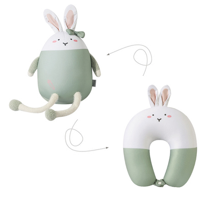 Almohada de Viaje 2 en 1 Green Bunny