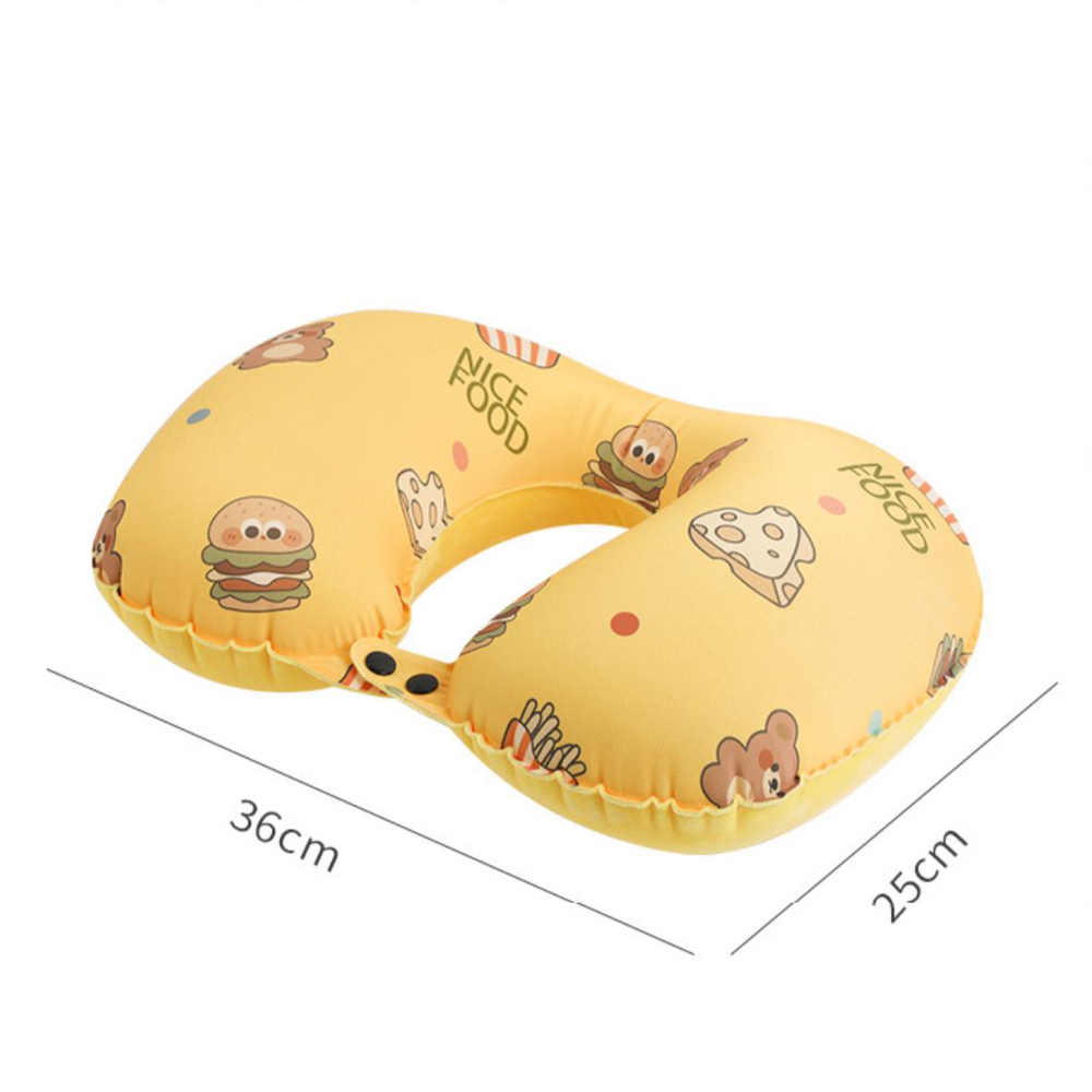 Almohada de Viaje Inflable con Antifaz + Tapones de Oido